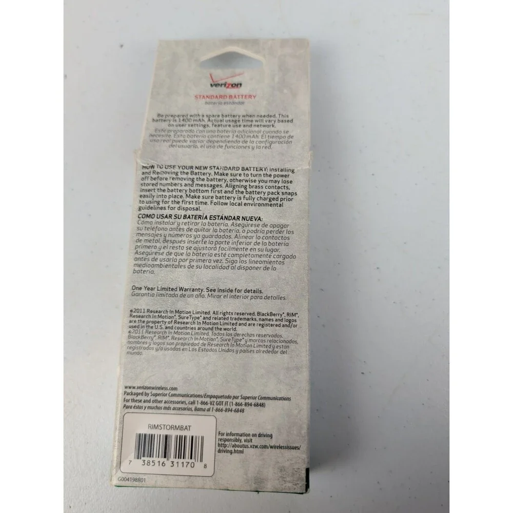 D-X1 BATTERY BLACKBERRY CURVE 8900 9630 BOLD 9650 STORM 9500 9520 Brand New